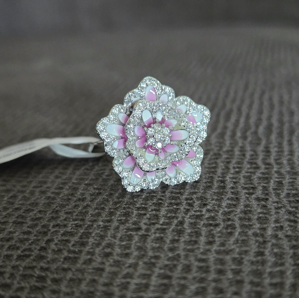 Cote d' Argent Enamel Flower🌸 Ring💍 - NWT - Picture 16 of 16